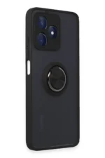 Uray store Realme C53 Kılıf Montreal Yüzüklü Silikon Kapak - Siyah - Görsel 2