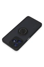 Uray store Realme C53 Kılıf Montreal Yüzüklü Silikon Kapak - Siyah - Görsel 4