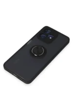 Uray store Realme C53 Kılıf Montreal Yüzüklü Silikon Kapak - Siyah - Görsel 5