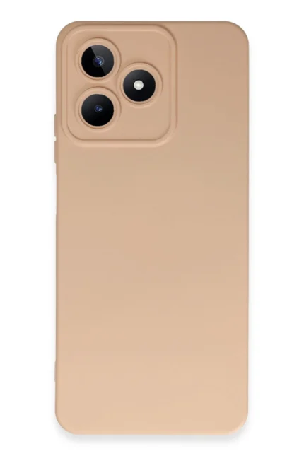 Uray store Realme C53 Kılıf Nano içi Kadife Silikon - Pudra