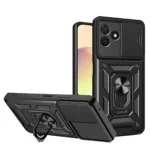 Uray store Realme C53 Kılıf Pars Lens Yüzüklü Silikon - Siyah