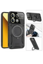 Uray store Realme C55 Kılıf Joy Lens Standlı Kapak - Lacivert - Görsel 3