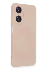 Uray store Realme C55 Kılıf Nano içi Kadife Silikon - Pudra