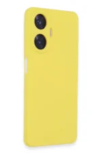 Uray store Realme C55 Kılıf Nano içi Kadife Silikon - Sarı