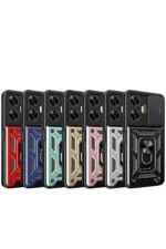 Uray store Realme C55 Kılıf Pars Lens Yüzüklü Silikon - Kırmızı - Görsel 2
