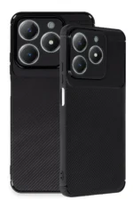 Uray store Realme C61 Kılıf Auto Focus Karbon Kapak - Siyah - Görsel 3