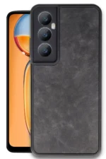 Uray store Realme C65 Kılıf Aras Deri Kapak - Siyah