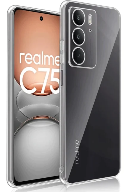Uray store Realme C75 Kılıf Lüx Şeffaf Silikon
