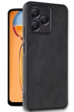 Uray store Realme Note 50 4G Kılıf Aras Deri Kapak - Siyah - Görsel 2