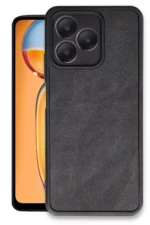 Uray store Realme Note 50 4G Kılıf Aras Deri Kapak - Siyah
