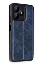 Uray store Realme Note 50 4G Kılıf Flip Cover - Lacivert - Görsel 2