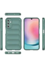 Uray store Samsung A36 Kılıf Optimum Silikon - Koyu Yeşil - Görsel 3
