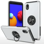 Uray store Samsung Galaxy A01 Core Kılıf Elit Yüzüklü Kapak - Gümüş