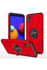Uray store Samsung Galaxy A01 Core Kılıf Elit Yüzüklü Kapak - Kırmızı