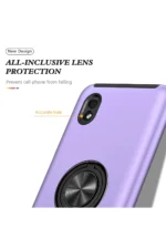 Uray store Samsung Galaxy A01 Core Kılıf Elit Yüzüklü Kapak - Mor - Görsel 2