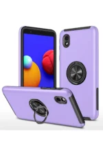Uray store Samsung Galaxy A01 Core Kılıf Elit Yüzüklü Kapak - Mor