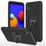 Uray store Samsung Galaxy A01 Core Kılıf Elit Yüzüklü Kapak - Siyah