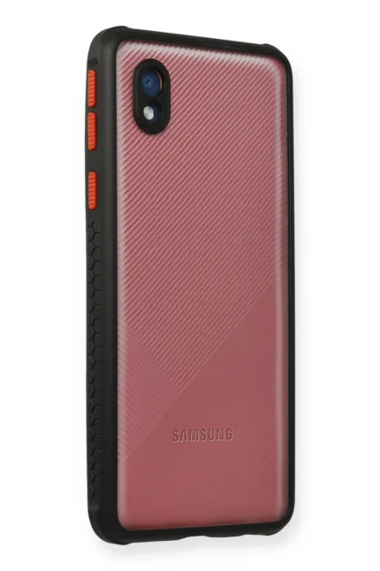 Uray store Samsung Galaxy A01 Core Kılıf Miami Şeffaf Silikon - Siyah