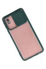 Uray store Samsung Galaxy A01 Core Kılıf Palm Buzlu Kamera Sürgülü Silikon - Yeşil - Görsel 2
