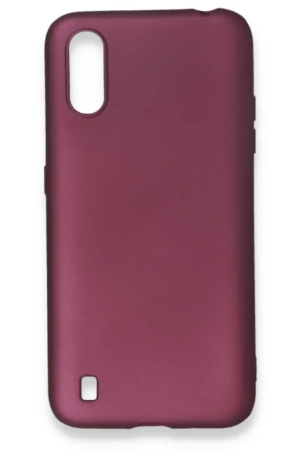 Uray store Samsung Galaxy A01 Kılıf First Silikon - Mürdüm
