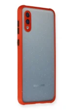 Uray store Samsung Galaxy A02 Kılıf Miami Şeffaf Silikon - Kırmızı - Görsel 2