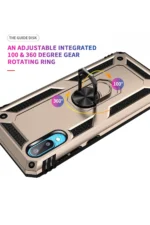 Uray store Samsung Galaxy A02 Kılıf Sofya Yüzüklü Silikon Kapak - Gold - Görsel 5