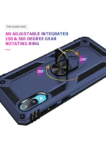 Uray store Samsung Galaxy A02 Kılıf Sofya Yüzüklü Silikon Kapak - Lacivert - Görsel 5
