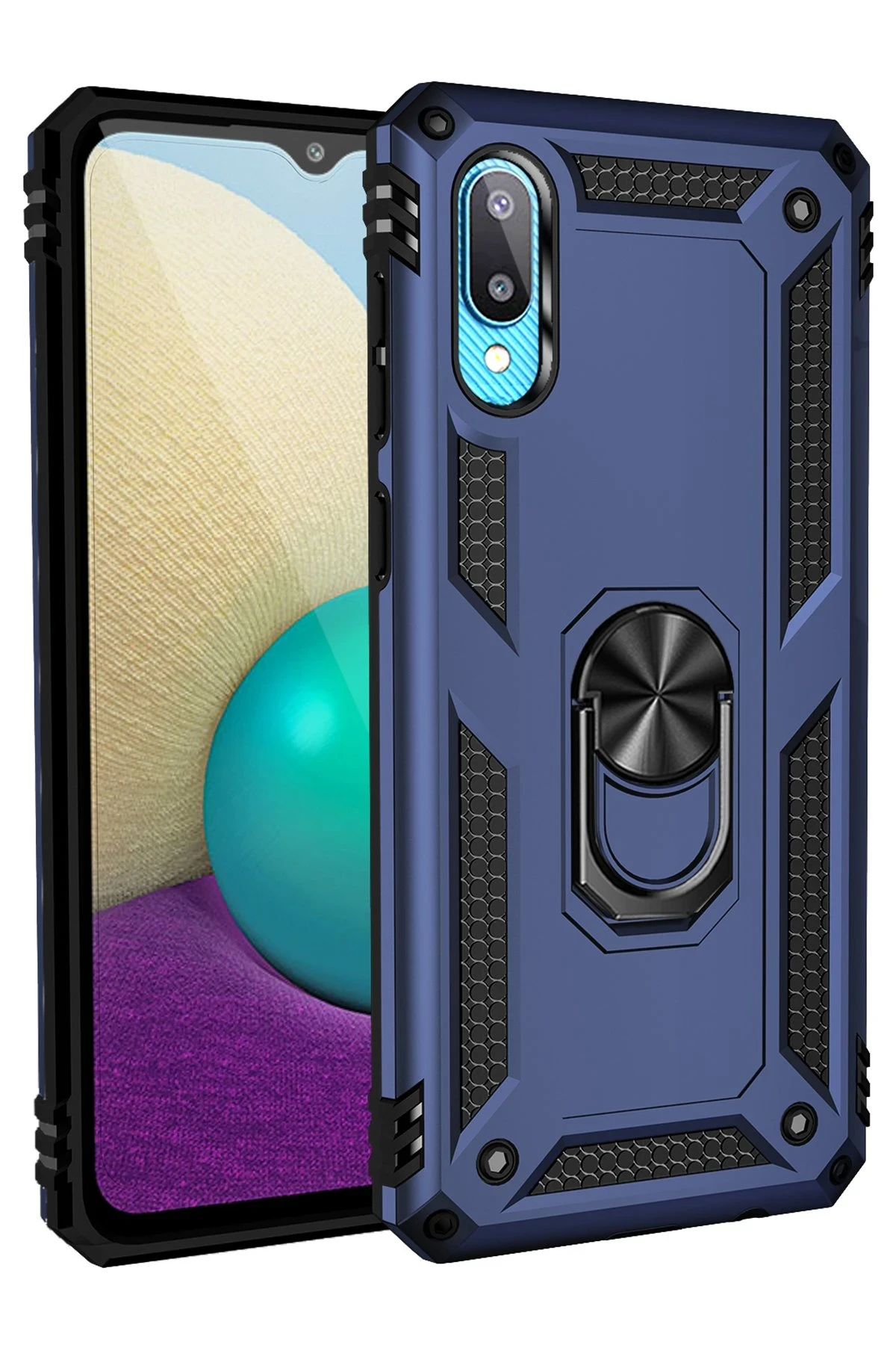 newface-samsung-galaxy-a02-kilif-sofya-yuzuklu-silikon-kapak-lacivert-default Uray store Samsung Galaxy A02 Kılıf Sofya Yüzüklü Silikon Kapak - Lacivert - Görsel 1