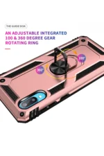 Uray store Samsung Galaxy A02 Kılıf Sofya Yüzüklü Silikon Kapak - Rose - Görsel 5