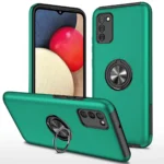 Uray store Samsung Galaxy A02S Kılıf Elit Yüzüklü Kapak - Yeşil
