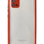 Uray store Samsung Galaxy A02S Kılıf Miami Şeffaf Silikon - Kırmızı