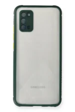 Uray store Samsung Galaxy A02S Kılıf Miami Şeffaf Silikon - Koyu Yeşil