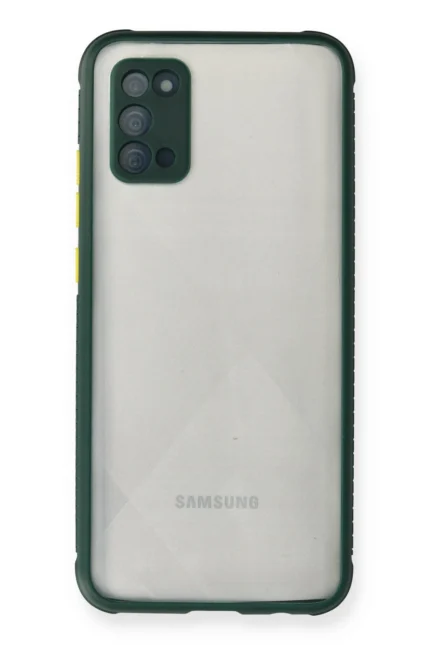 Uray store Samsung Galaxy A02S Kılıf Miami Şeffaf Silikon - Koyu Yeşil