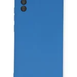 Uray store Samsung Galaxy A02S Kılıf Nano içi Kadife Silikon - Mavi