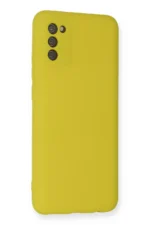 Uray store Samsung Galaxy A02S Kılıf Nano içi Kadife Silikon - Sarı - Görsel 3