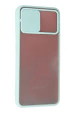 Uray store Samsung Galaxy A02S Kılıf Palm Buzlu Kamera Sürgülü Silikon - Turkuaz - Görsel 3