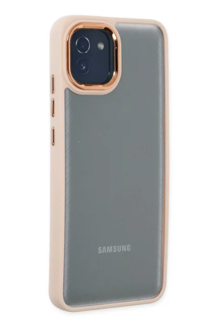 Uray store Samsung Galaxy A03 Kılıf Dora Kapak - Pudra