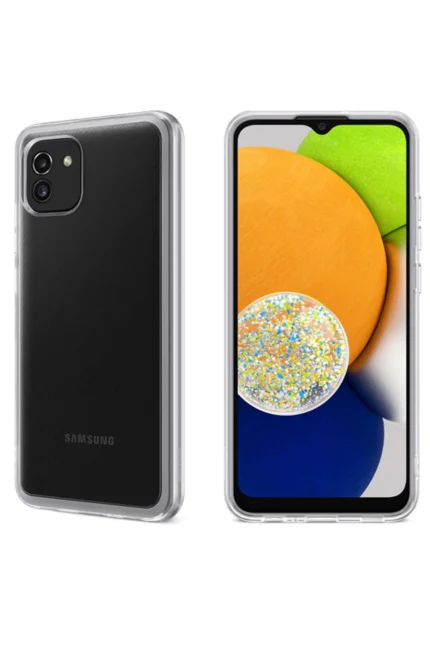 Uray store Samsung Galaxy A03 Kılıf Lüx Şeffaf Silikon