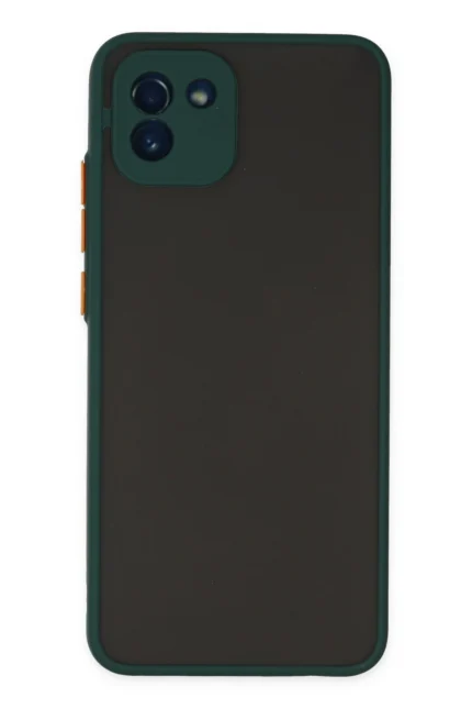 Uray store Samsung Galaxy A03 Kılıf Montreal Silikon Kapak - Yeşil