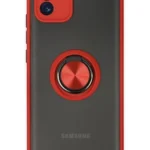Uray store Samsung Galaxy A03 Kılıf Montreal Yüzüklü Silikon Kapak - Kırmızı