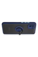 Uray store Samsung Galaxy A03 Kılıf Montreal Yüzüklü Silikon Kapak - Lacivert - Görsel 4