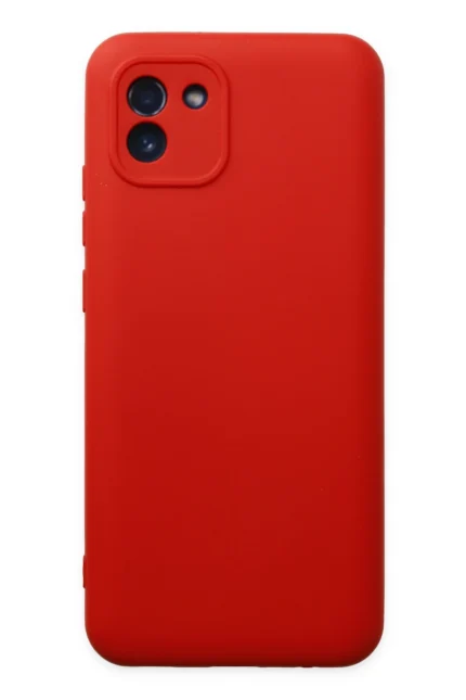 Uray store Samsung Galaxy A03 Kılıf Nano içi Kadife Silikon - Kırmızı