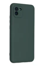 Uray store Samsung Galaxy A03 Kılıf Nano içi Kadife Silikon - Koyu Yeşil - Görsel 2
