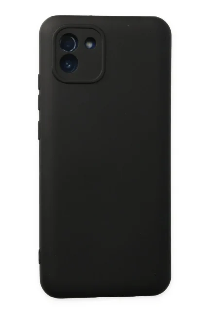 Uray store Samsung Galaxy A03 Kılıf Nano içi Kadife Silikon - Siyah