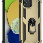 Uray store Samsung Galaxy A03 Kılıf Sofya Yüzüklü Silikon Kapak - Gold