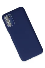 Uray store Samsung Galaxy A03S Kılıf Lansman Glass Kapak - Sky Blue - Görsel 3