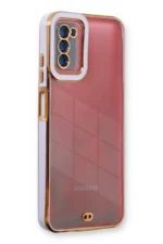 Uray store Samsung Galaxy A03S Kılıf Liva Lens Silikon - Lila