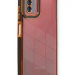 Uray store Samsung Galaxy A03S Kılıf Liva Lens Silikon - Siyah