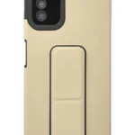 Uray store Samsung Galaxy A03S Kılıf Mega Standlı Silikon - Gold
