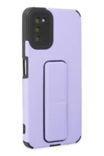 Uray store Samsung Galaxy A03S Kılıf Mega Standlı Silikon - Lila - Görsel 2